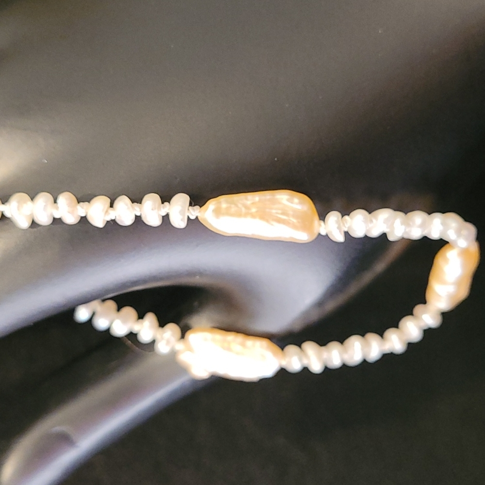 Freshwater and Seed Pearl Bracelet
